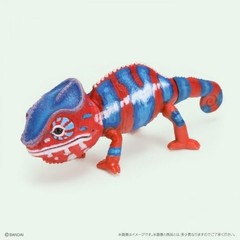 Japan BANDAI Chameleon Gachapon Model Animal Figure Capsule Movable Reptile Toy