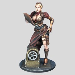 Action Figure Girl with a fan Collectible Miniature Painted 1/32 scale 60mm