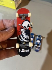 Vintage Tech Deck Blind Grim Reaper Ronnie Creager Fingerboard Lot 4 Red Blue