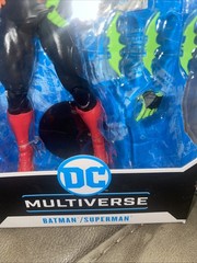 McFarlane Toys DC Multiverse Batman Superman Fusion Figure Distressed Box