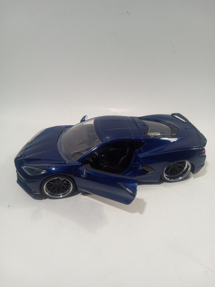 Jada Toys Bigtime Muscle 1:24 2020 Chevy Corvette Stingray Blue Die-cast Car New