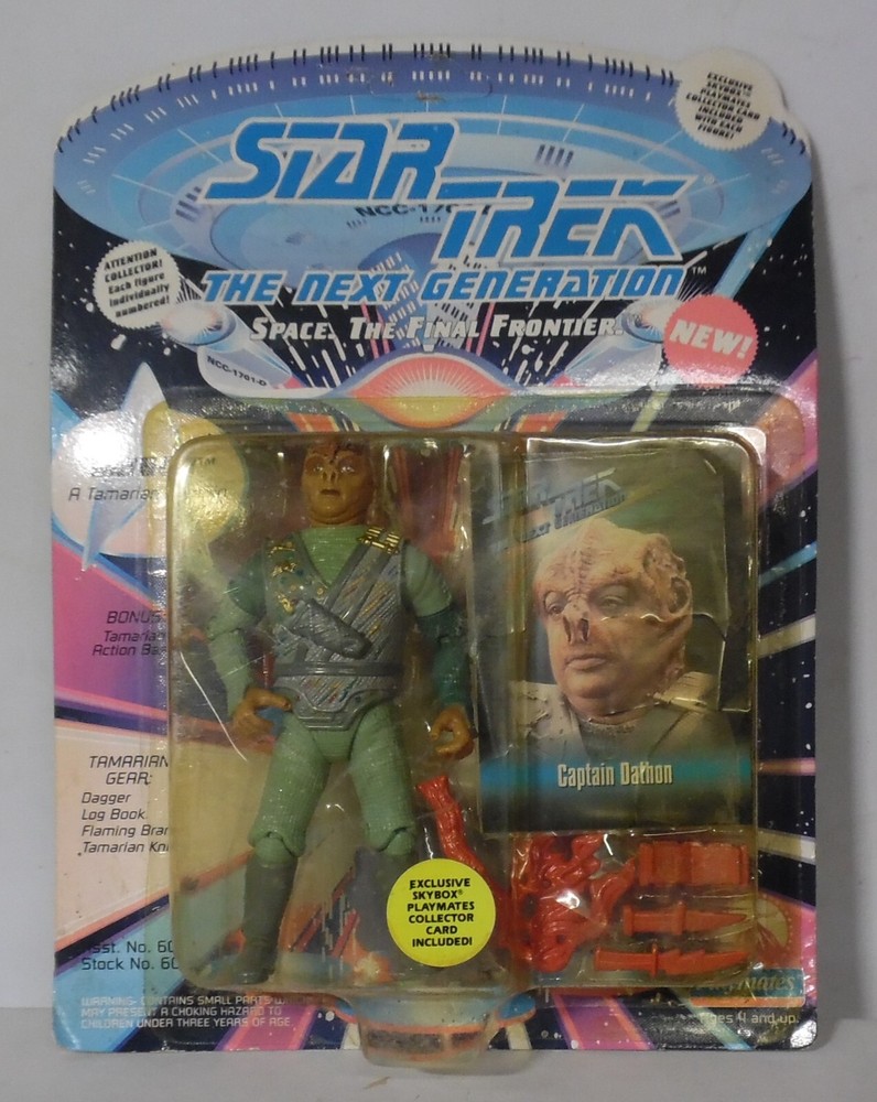 Playmates Star Trek TNG 1993 Action Figure Dathon Tamarian Captain HANG PLUG