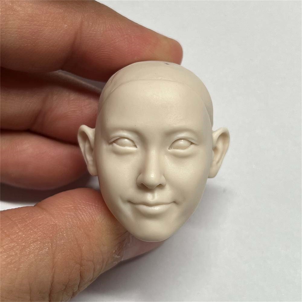 1/6 Unpainted South Korea Singer Bald Girl Head Sculpt Model Toys