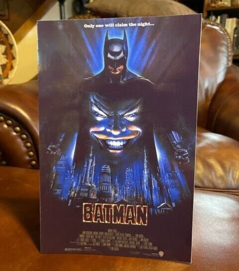Batman “Only One Can Claim The Night” Repro. Movie Poster Tabletop Standee 10.5T