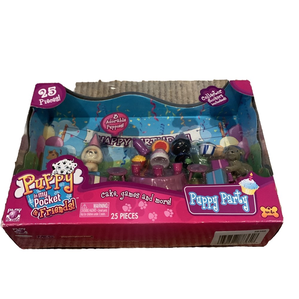 Puppy In My Pocket & Friends Puppy Party Playset 2009 New 25 Pieces