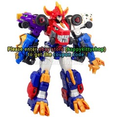 Dino Core 8 Figure Set D-Buster Tyranno Saber Stego Dinosaurs Combiner Robot Toy