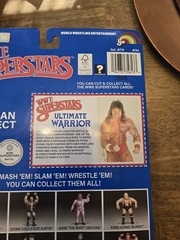 (CHASE) WWE LJN MATTEL SUPERSTARS ULTIMATE WARRIOR 8″ ACTION FIGURE BLACK CARD