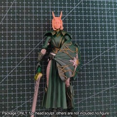 Unpainted Blank 1/12 1/18 Female Head Sculpt Model For 6″ 3.75″ Action Figure