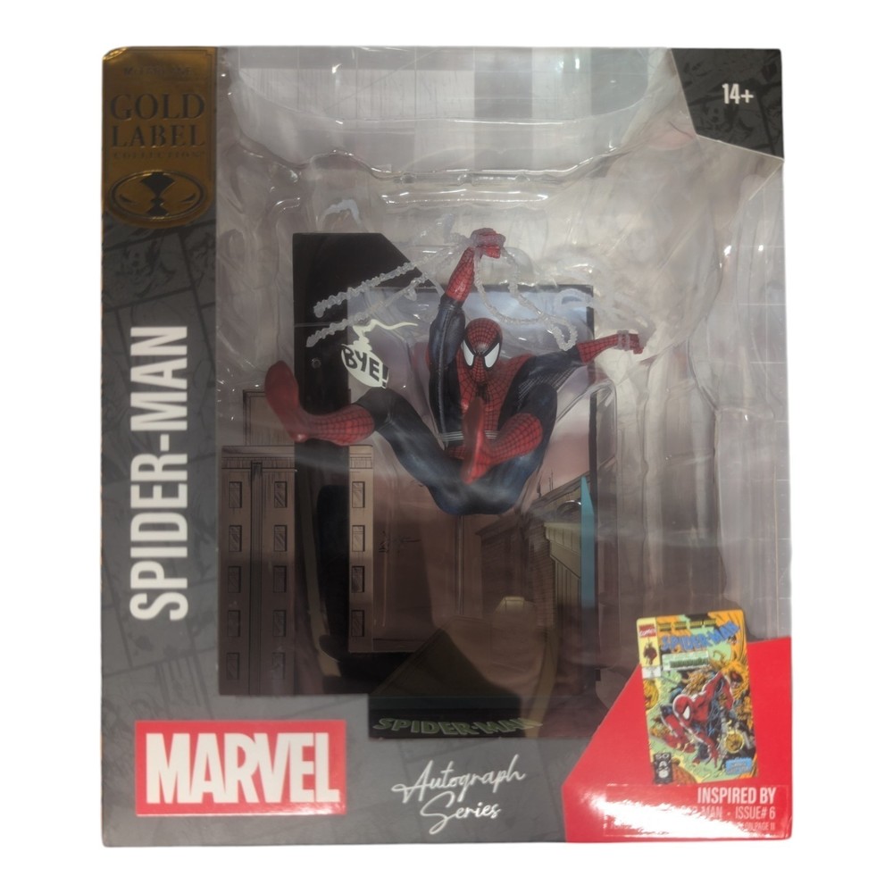 McFarlane Toys MARVEL Spider-Man #6 Autograph Series Gold Label 1:10 Scale – NEW