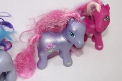 Lot of Four Hasbro Multicolor Miniature My Little Pony G3 Petal Blossom