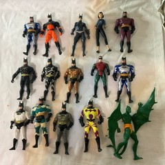Vintage Batman Action Figures 1990s Kenner DC Mattel Villain’ & Hero’s Lot Of 15