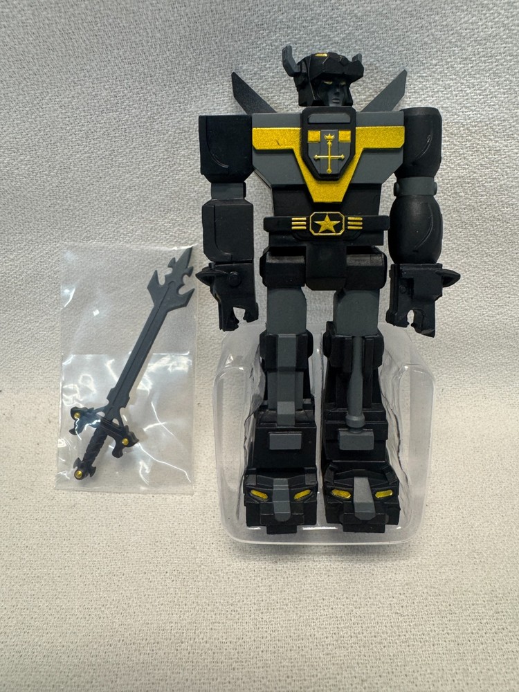 Super 7-Voltron Reaction Wv1-Black & Gold Voltron 3 3/4 in (Loose/FREE Shipping)