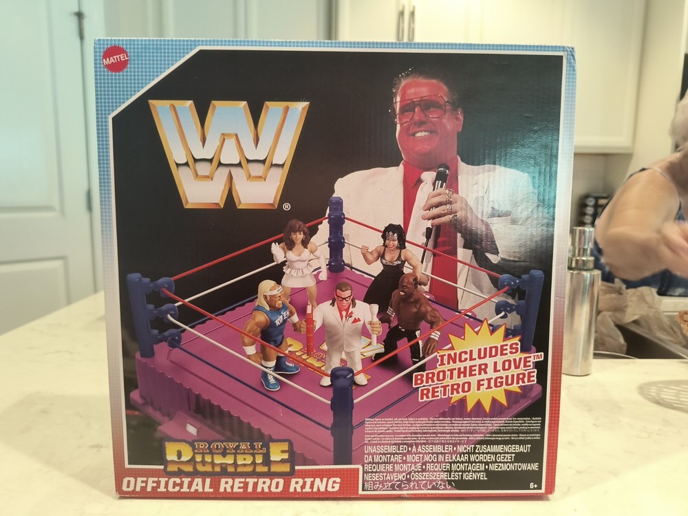NEW IN BOX WWF WWE Mattel Retro Royal Rumble Ring w/Brother Love