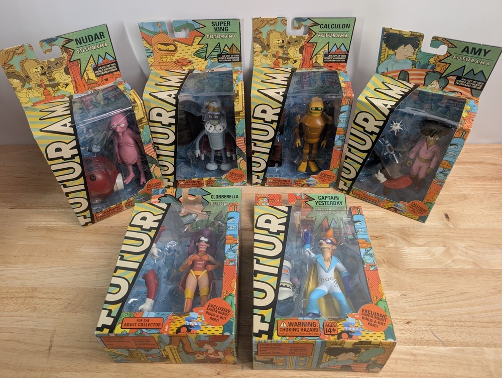 NIB Futurama Series 4-6 Robot Santa Figure Complete Set – Toynami