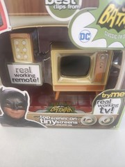 Batman “Tiny TV Classics” Real Working TV & Remote Top Scenes Classic Batman NEW