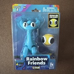 Rainbow Friends Series 2 CYAN Glow in the Dark Toy Action Figure Phat Mojo
