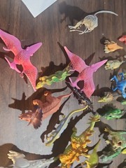 Lot Of 20 Random Mixed Size Plastic Or Resin Dinosaur Toys