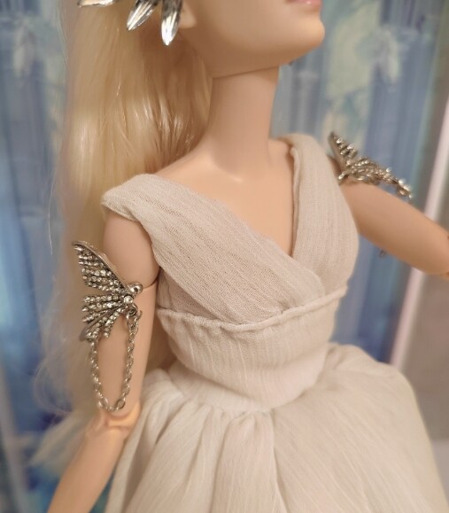 1/6 Scale 1 Pair Simulate Rhinestone Butterfly Open Arm Bands For 12″ Figures