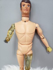 READ 1964 GI JOE MIKE POWERS ATOMIC MAN Action Figure Jumpsuit Camouflage Poncho