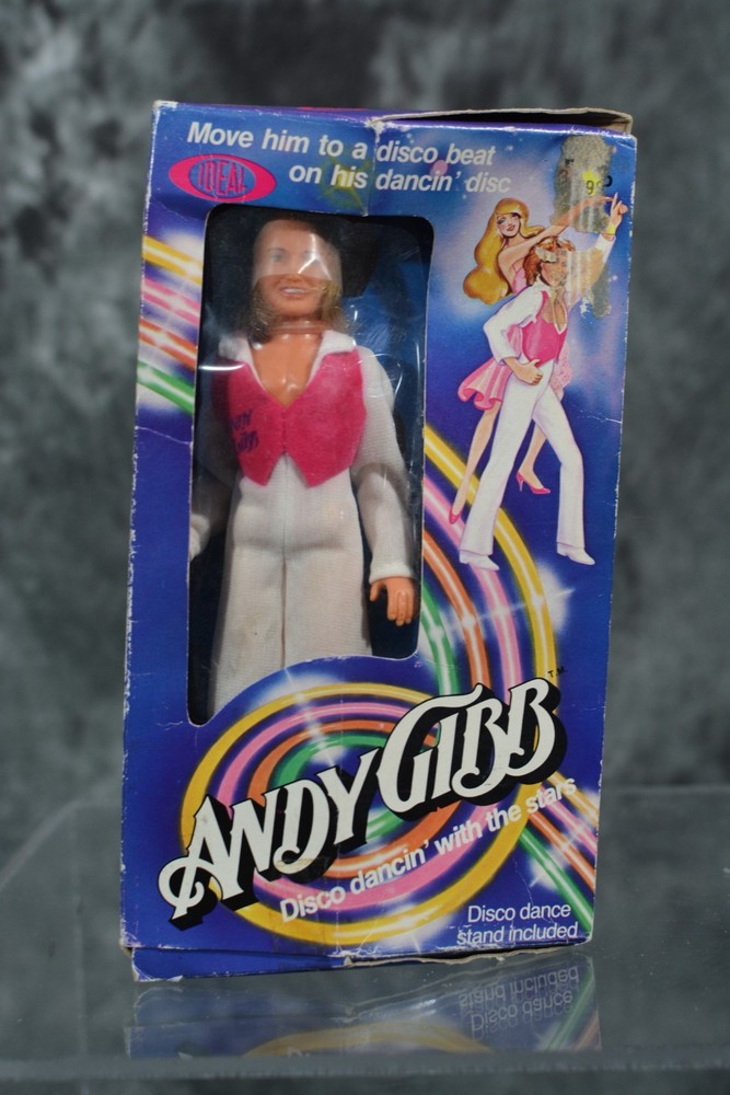 Vintage 1979 Ideal Toys Disco Dancin Andy Gibb Action Figure doll w Original Box