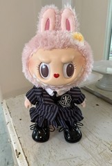 6 pc outfit for 38 cm Labubu doll. Wednesday character clothes