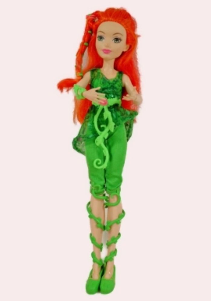 Mattel DC Super Hero Girls 2015 Pooison Ivy Batman Viallan Doll 12″ posable