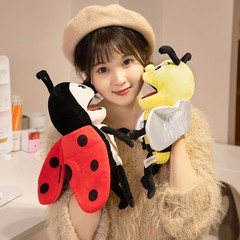 Insect Plush Hand Puppet Storytelling Bee Ladybird Butterfly Soft Stuffed Plush