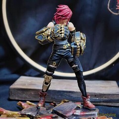 1/8 League of Legends Vi 21cm Action Figure Model Painted Resin Model Handmade