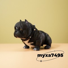 Realistic Bully Dog Model Puppy Animal Ornament Figurine Statue Resin Toy Gift