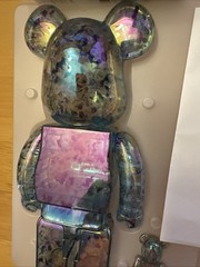Medicom BE@RBRICK x Anever 3rd Version clear blue 400% and 100% set Bearbrick