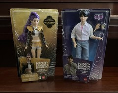 KPop Demon Hunters HUNTR/X “Golden” Rumi Doll and Jinu Soda Pop Doll.