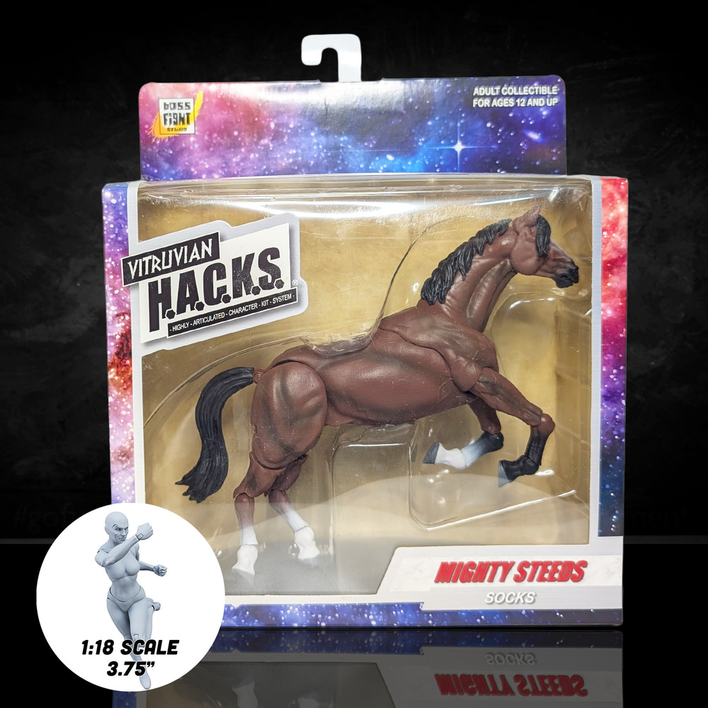 Mighty Steeds Socks the Horse 1:18 Scale Vitruvian HACKS Compatible NIB