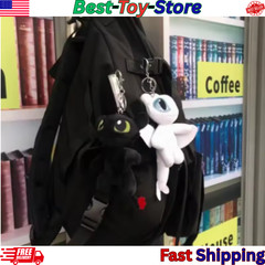 How To Train Your Dragon 3 Toothless Plush Doll Sitting Keyring Keychain 14cm