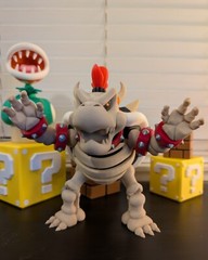 Epic 10” Dry Bowser – 3D Printed Skeleton King – Mario Collector’s Must-Have!