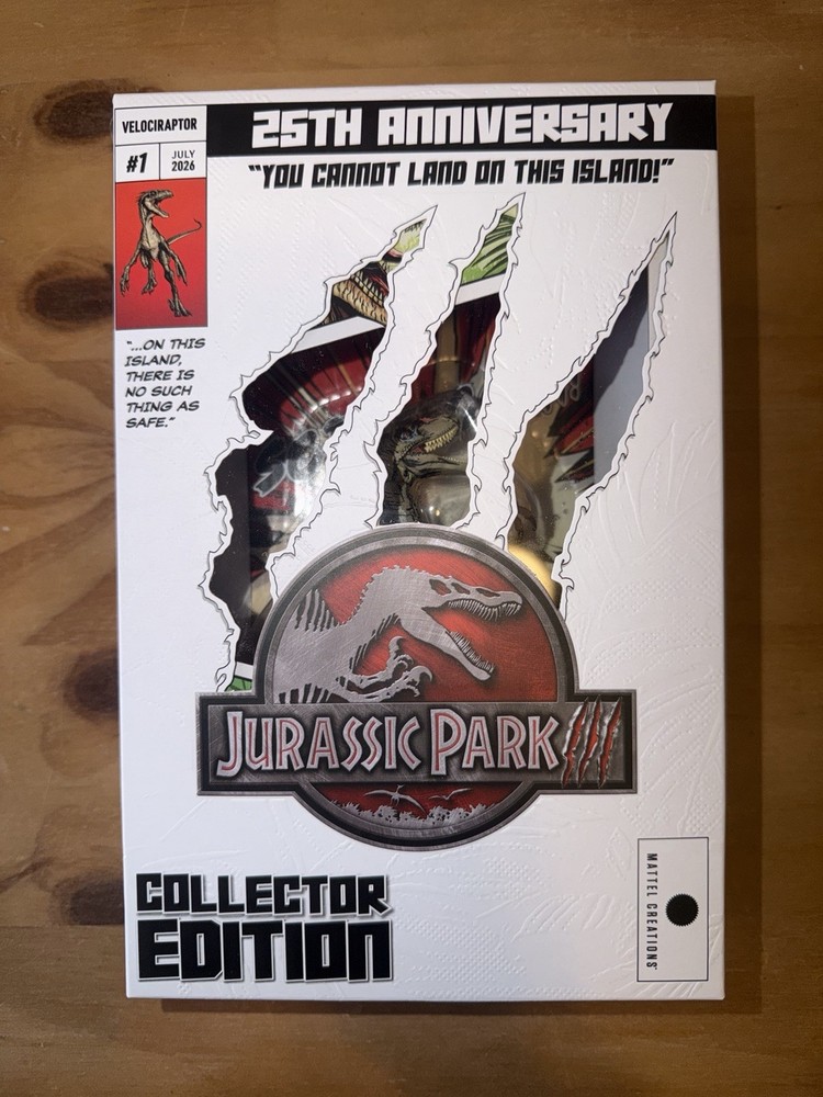 Jurassic World Hammond Collection 25th Anniversary Comic Velociraptor IN HAND