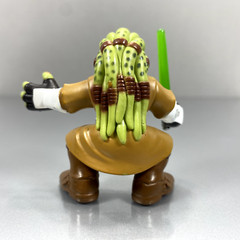 Hasbro Star Wars Galactic Heroes KIT FISTO figure tan Jedi robes & clear saber