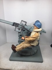 1/6 CUSTOM WW2 US NAVY BOFORS 40MM ANTI AIRCRAFT GUN BATTERY + 2 CUSTOM FGURES