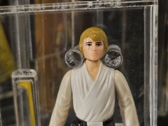 Vintage Star Wars Luke Brown Hair Kenner 1977 UKG 75,Topps Signed By Mark Hamill