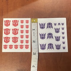 New Autobot & Decepticons Transformers G1 Symbol Logo Sign Stickers Decals