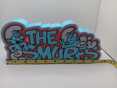 Retro Smurfs logo lightbox light box sign for vintage display