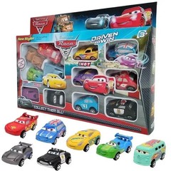 12PCS Cars Lightning McQueen Mater Jackson Storm PVC Pull Back Car Toy Set Gift