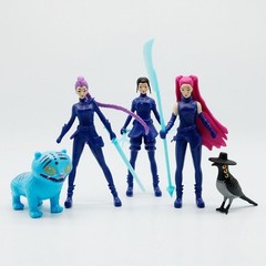 K Pop Demon Hunter Witch Girl Anime Figures 5Pcs Collectible Dolls Set