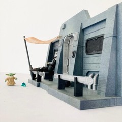 Mando’s Nevarro House Clan Mudhorn Cabin for 3.75in (1:18) Figure Diorama