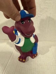 Barney Purple Dinosaur Coin Piggy Bank Back to School Lyons Group 1992 Vintage