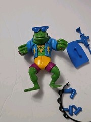 Vintage TMNT Genghis Frog 1989 100% COMPLETE & BIOCARD MINT COND. GREAT JOINTS