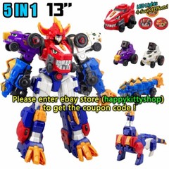 Dino Core Golden Ultimate D-Buster Tyranno Figure 7 in 1 Dinosaur Robot Combiner