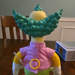 The Simpsons Krusty the Clown Figure, Multicolor Plastic/Fabric