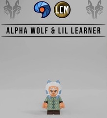 Baggles Studio Legend C MOC Lego Alpha Wolf & Lil Learner Aka Plo Koon