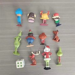 12pcs/set How the Stole Christmas Grinch-ed Figure Collection Model Toys