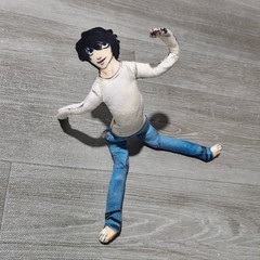 Death Note L·lawliet Figure Doll Abstraction Twistable Plush Iron Wire Flexible